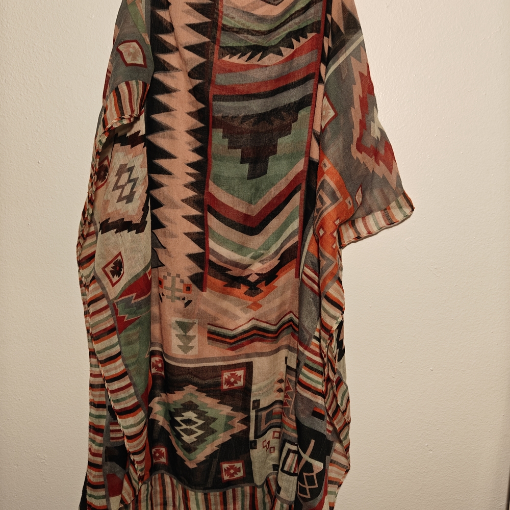 Multicolor Geometric Pattern Sarong - Picture 2 of 4